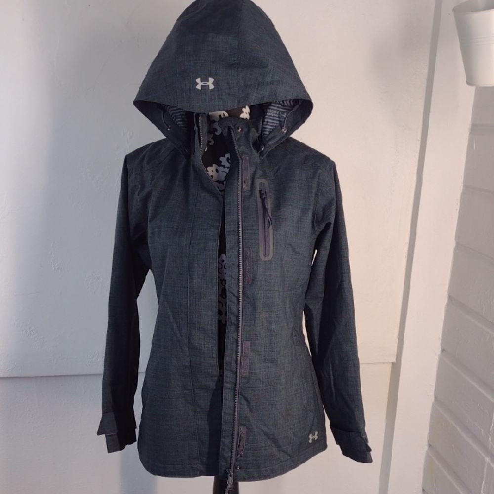 Under Armour Women's Hooded Ski Jacket - Charcoal Gray